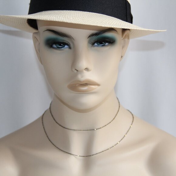 2 Chain, Two-Tone Oxidized Silver and 14k GF Gold Cube Necklaces - Picture 1 of 16